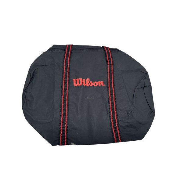 Vintage Wilson Black Red Duffle Bag 15" Long New in Bag - Picture 1 of 4